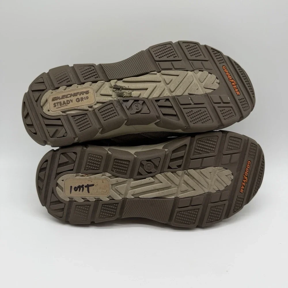 Skechers Respected Holmgren Taupe Men Size 8.5 Athletic Goodyear Slip In Sneaker